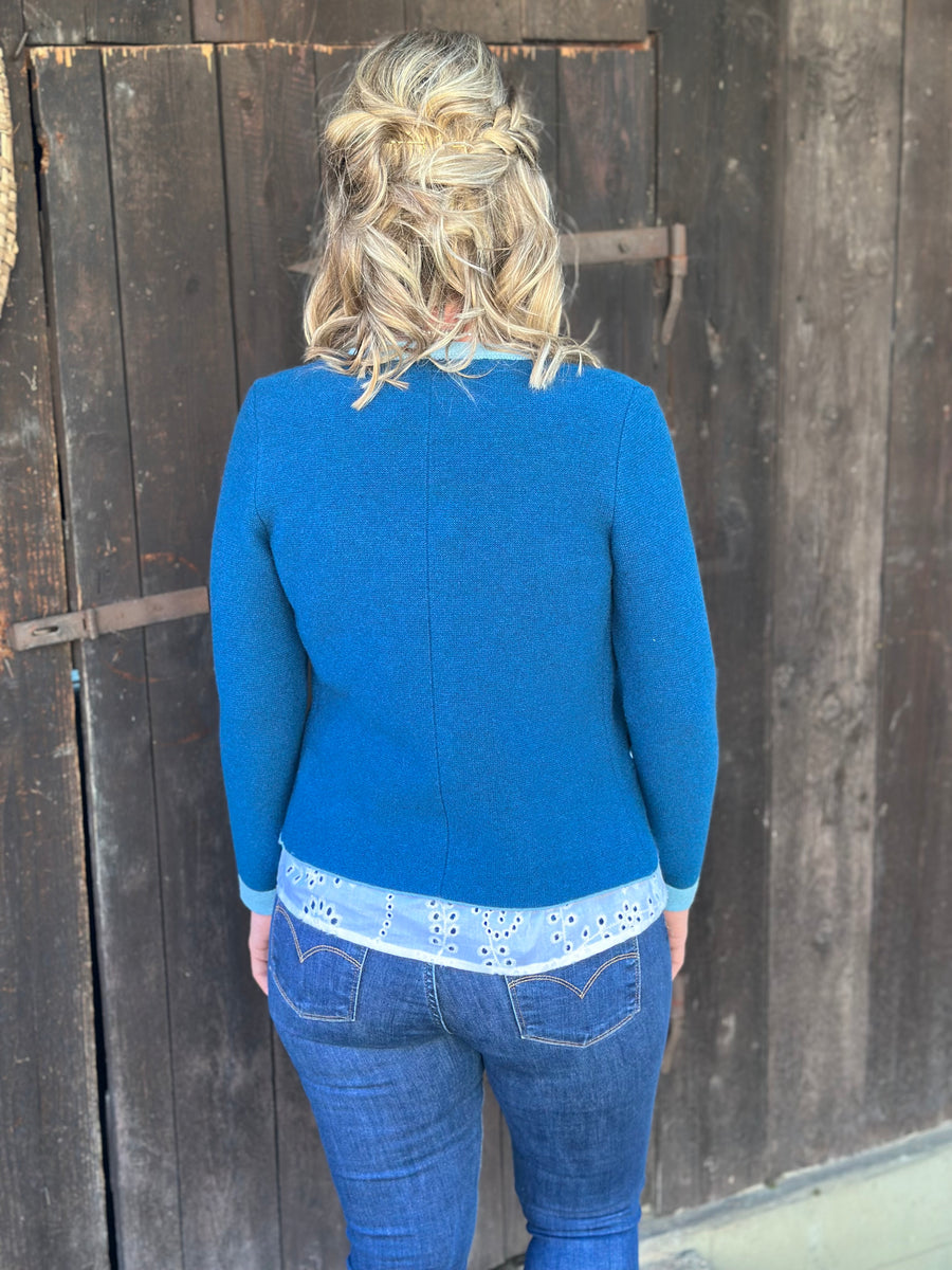 Strickjacke ISARHOFEN petrol/aqua