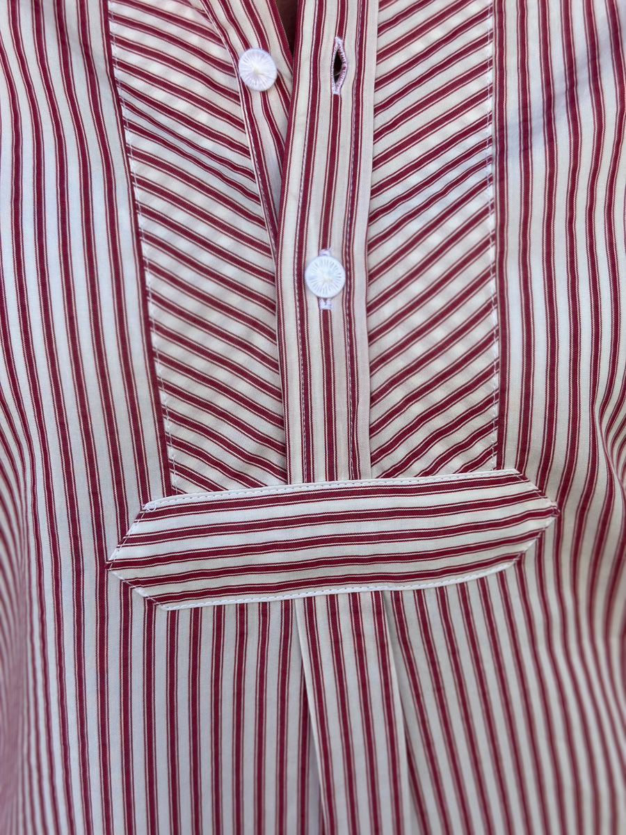 Bluse HUNDSANSSCHO Tencel weiß/rot