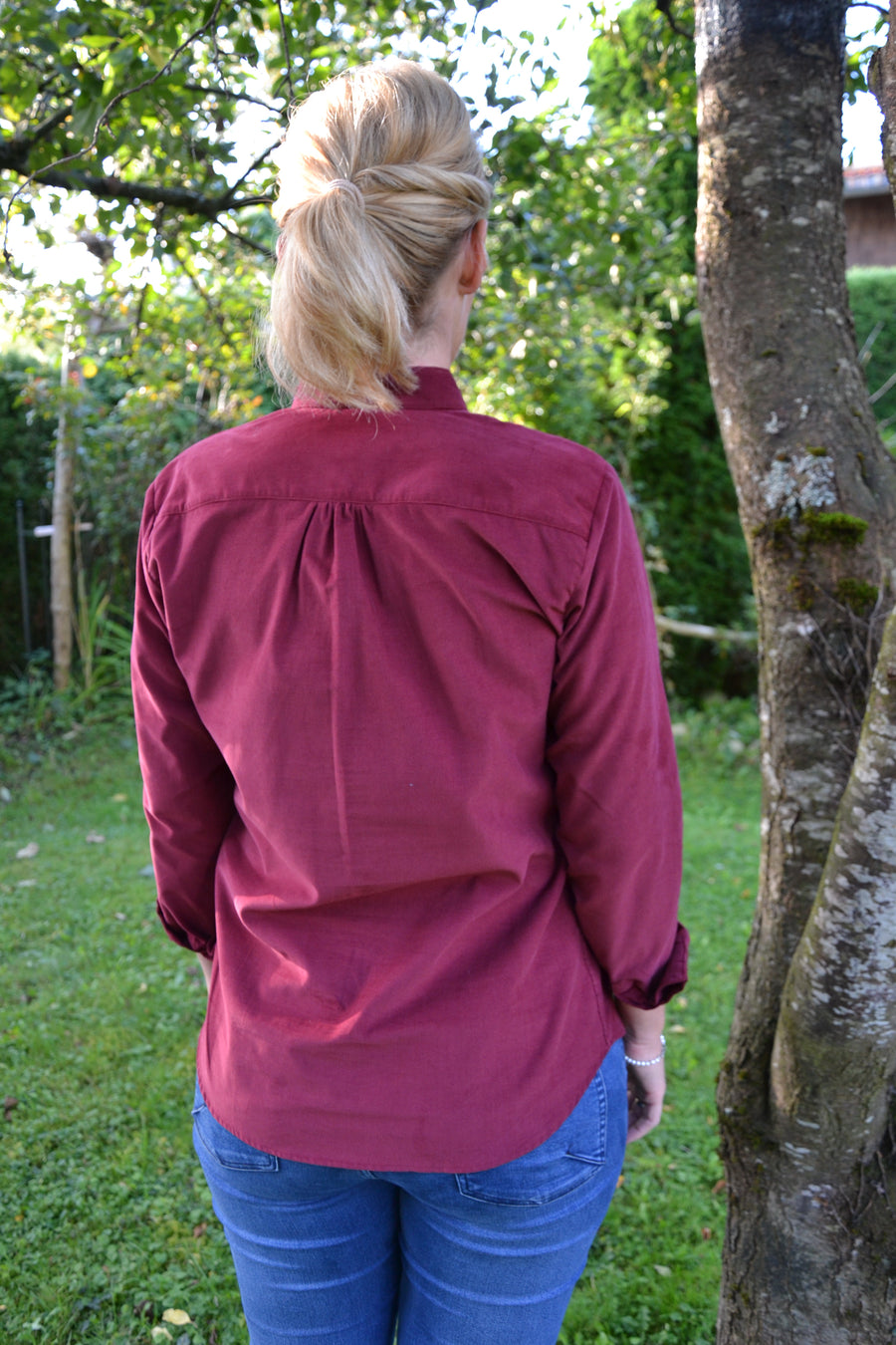 Bluse HUNDSANSSCHO Cord weinrot